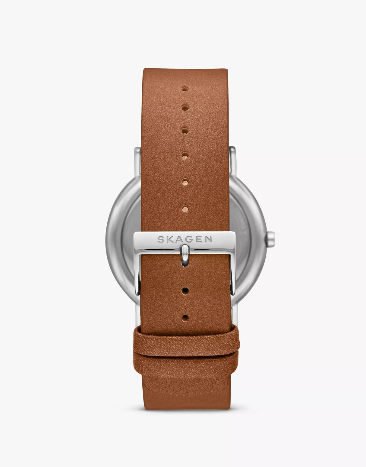 Skagen SKW6578 Men's Signatur Stainless Steel Leather Strap Watch - Grey/Tan