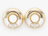 John Lewis Bright Young Gems Smile 9ct Gold Pearl Circle Stud Earrings