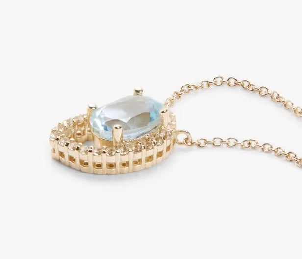 John Lewis Bright Young Gems Limited Edition 9ct Gold Topaz Pendant Necklace