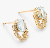 John Lewis Bright Young Gems Limited Edition 9ct Gold Topaz Stud Earrings