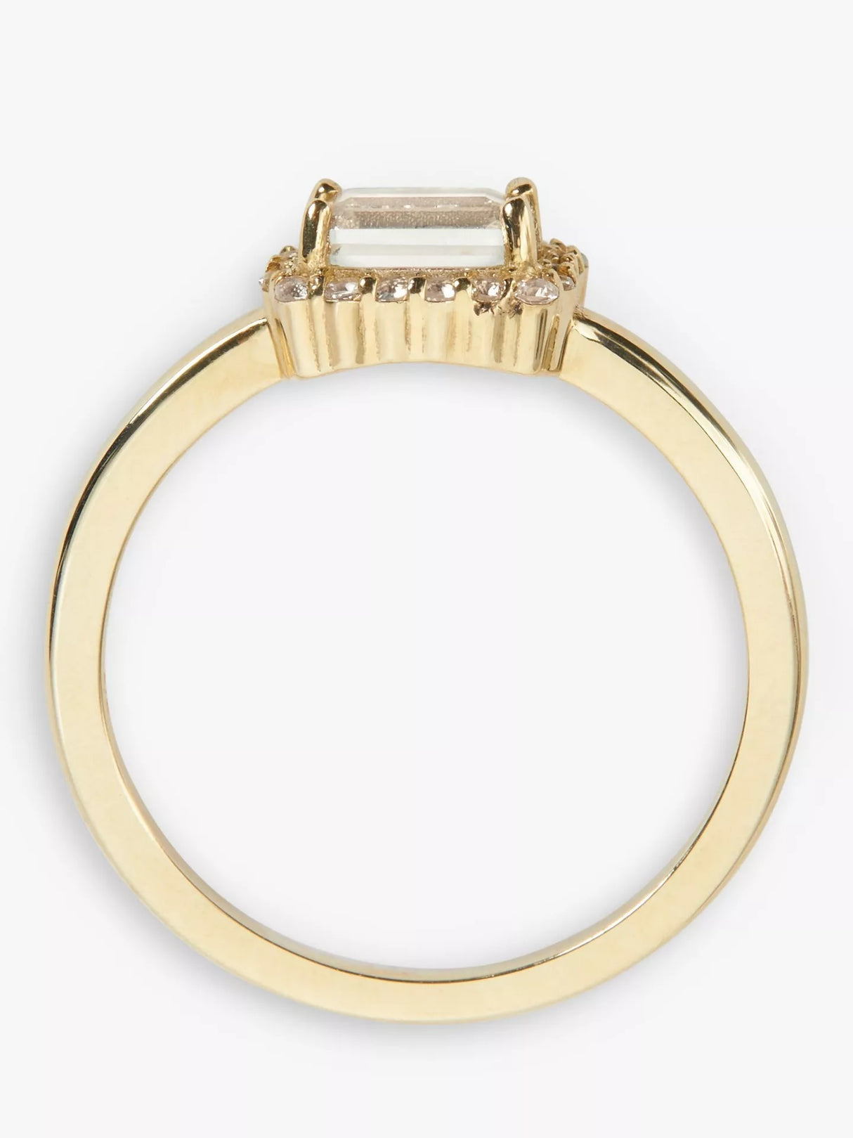 John Lewis Bright Gems Gold Green Amethyst & White Topaz Cocktail Ring - N