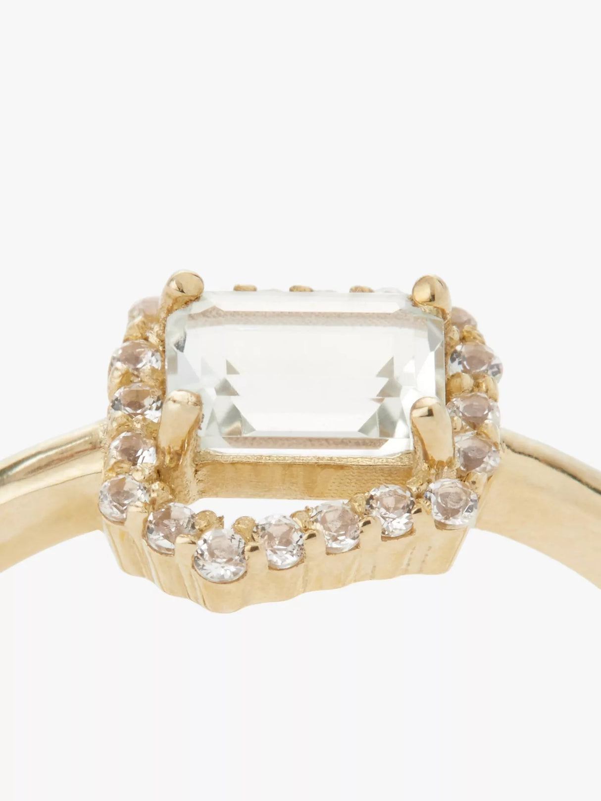 John Lewis Bright Gems Gold Green Amethyst & White Topaz Cocktail Ring - N