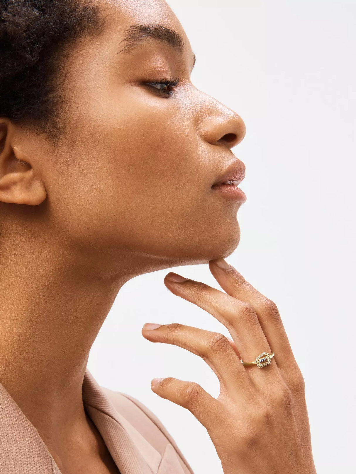 John Lewis Bright Gems Gold Green Amethyst & White Topaz Cocktail Ring - N