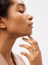 John Lewis Bright Gems Gold Green Amethyst & White Topaz Cocktail Ring - N