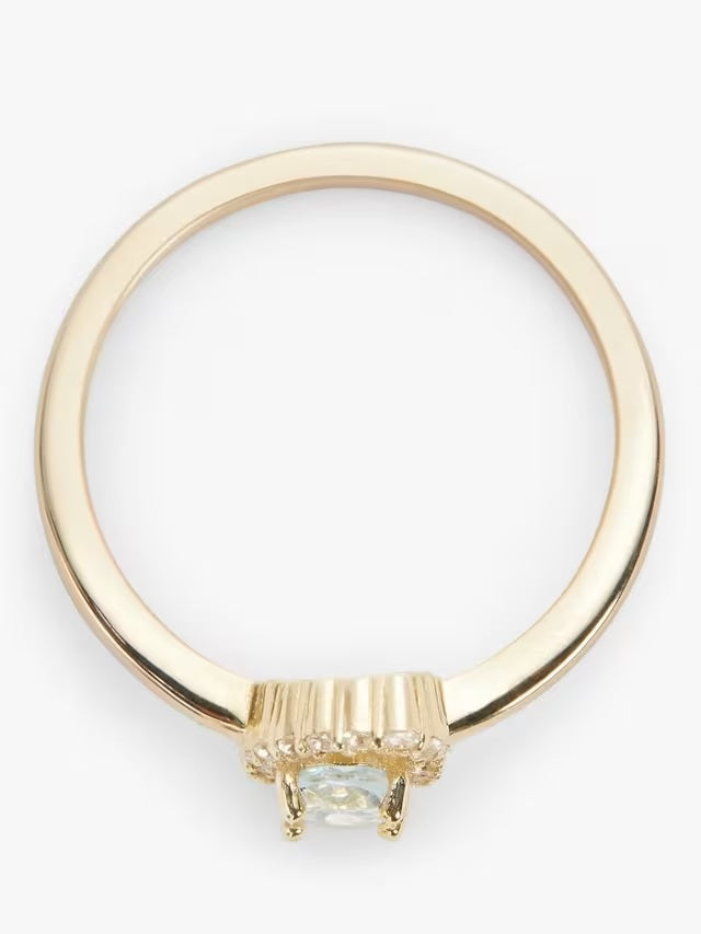 John Lewis Bright Young Gems 9ct Yellow Gold Topaz Cocktail Ring - Size N