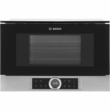 Bosch BEL634GS1B 900W 21L Built In Microwave & Grill - Brushed Steel/Black - Kazoop 