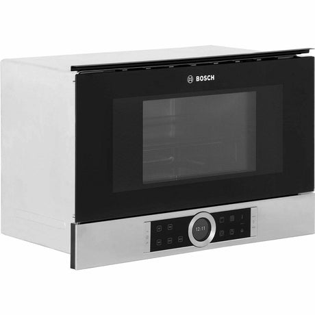 Bosch BEL634GS1B 900W 21L Built In Microwave & Grill - Brushed Steel/Black - Kazoop 