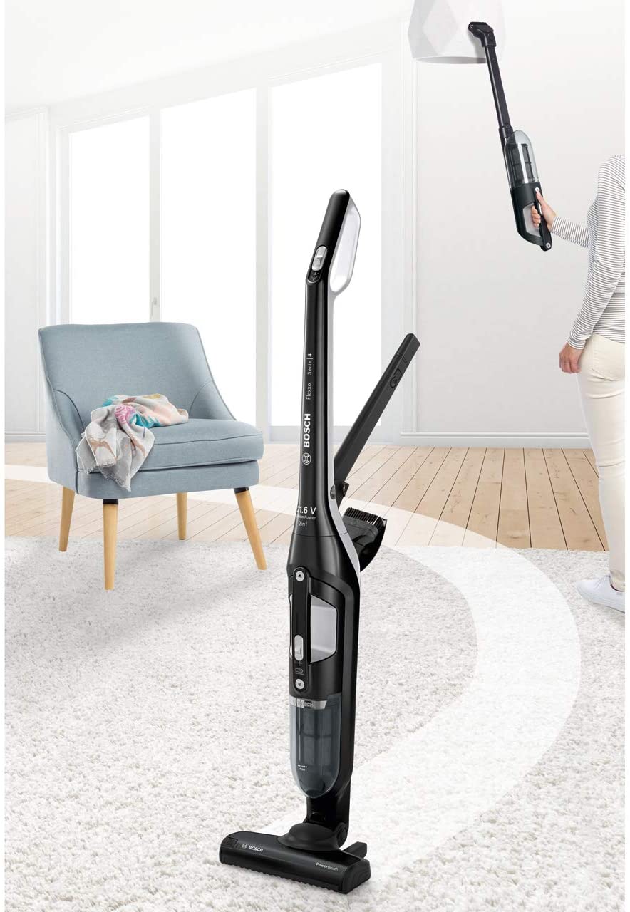Bosch BBH3211GB Serie 4 Flexxo 2-in-1 Cordless Vacuum Cleaner - Black - Kazoop 