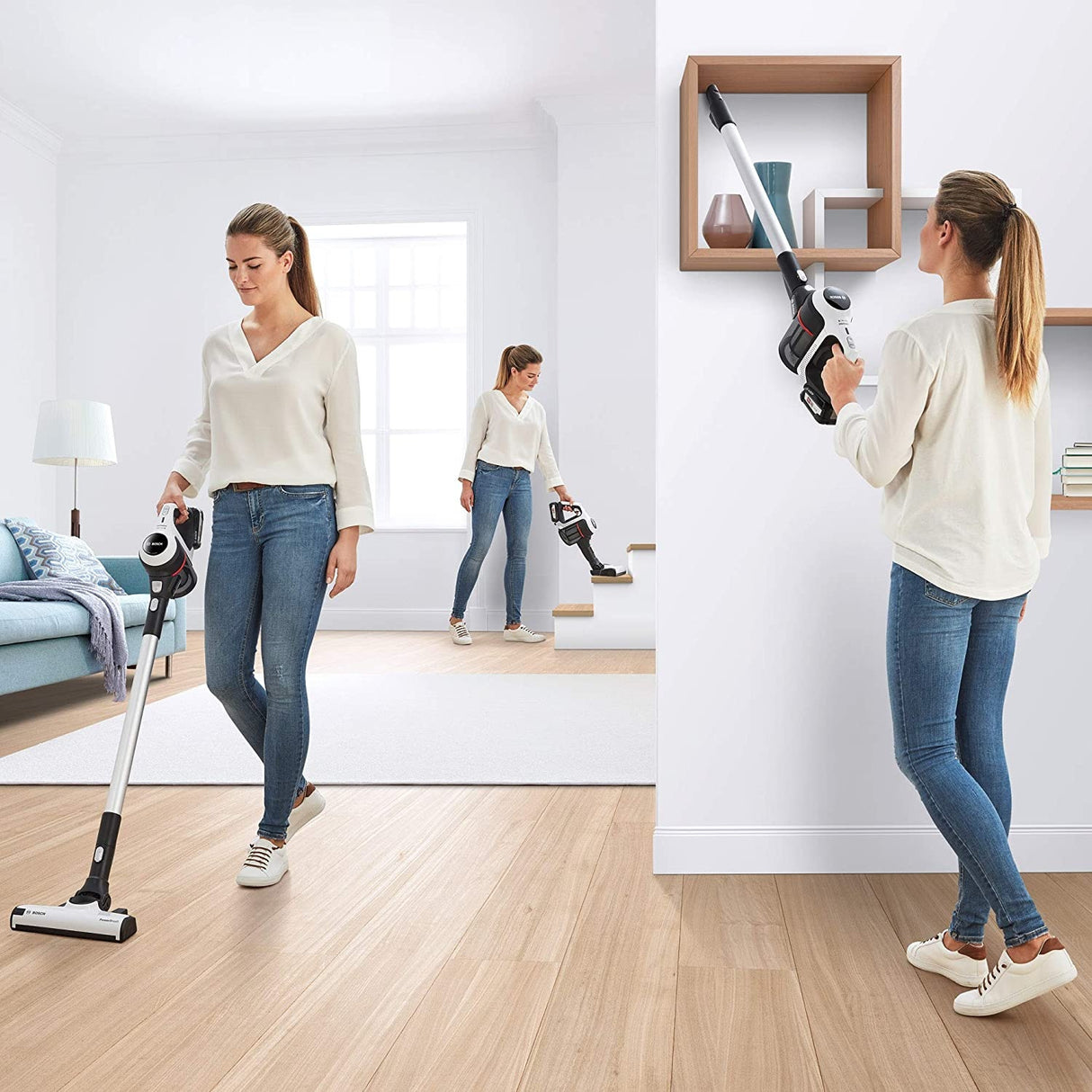 Bosch BCS611GB Serie 6 ProHome Cordless Vacuum Cleaner 18V - Black/White - Kazoop 