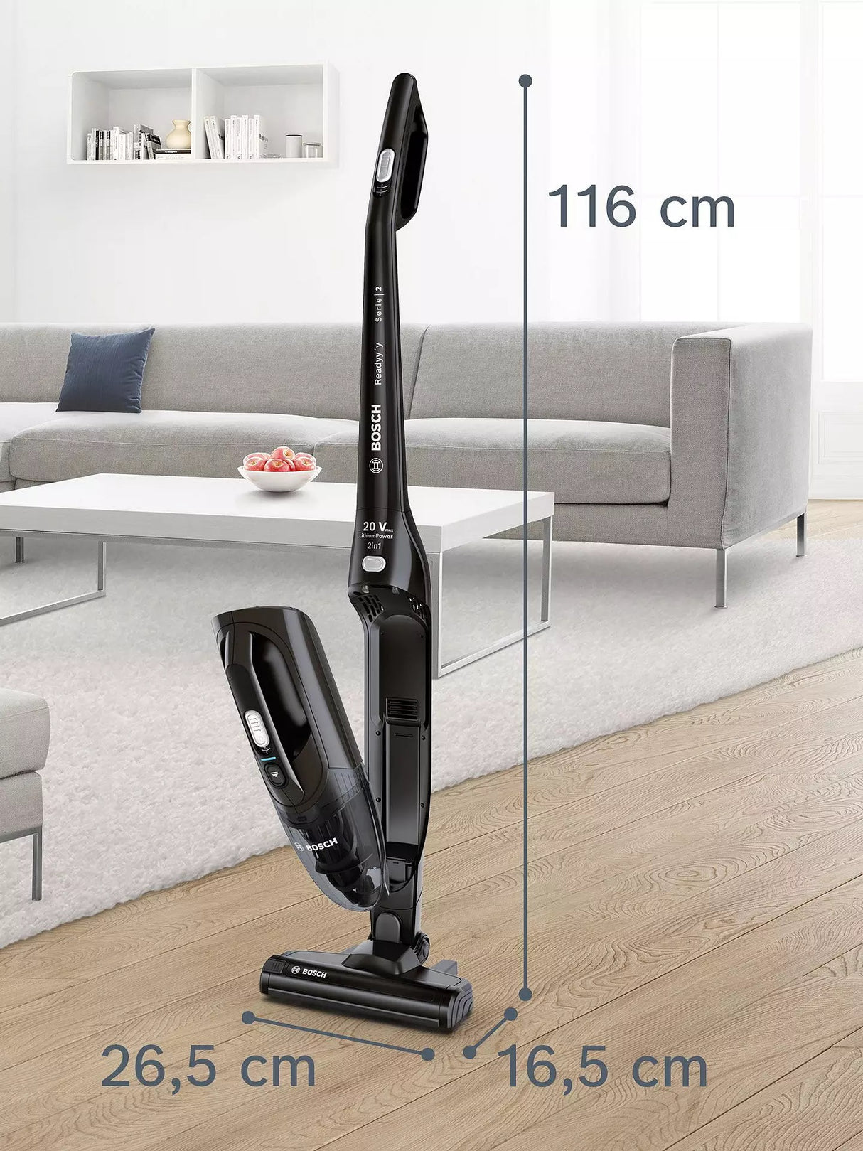 Bosch BCHF220GB Serie 2 ProClean Readyy'y Cordless Vacuum Cleaner - Black - Kazoop 