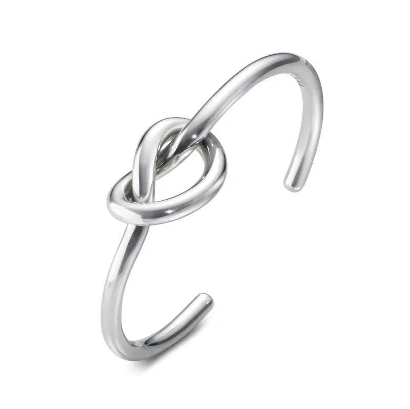 Georg Jensen Women's Sterling Silver Single Love Knot Bangle - Medium 155mm