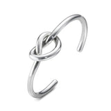 Georg Jensen Women's Sterling Silver Single Love Knot Bangle - Medium 155mm