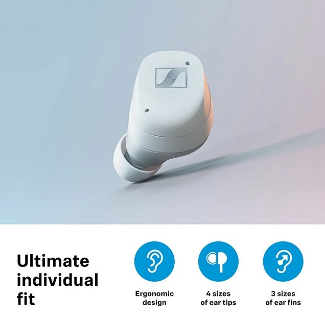 Sennheiser Momentum Wireless 3 Noise Cancelling Bluetooth Earbuds - White - Kazoop 