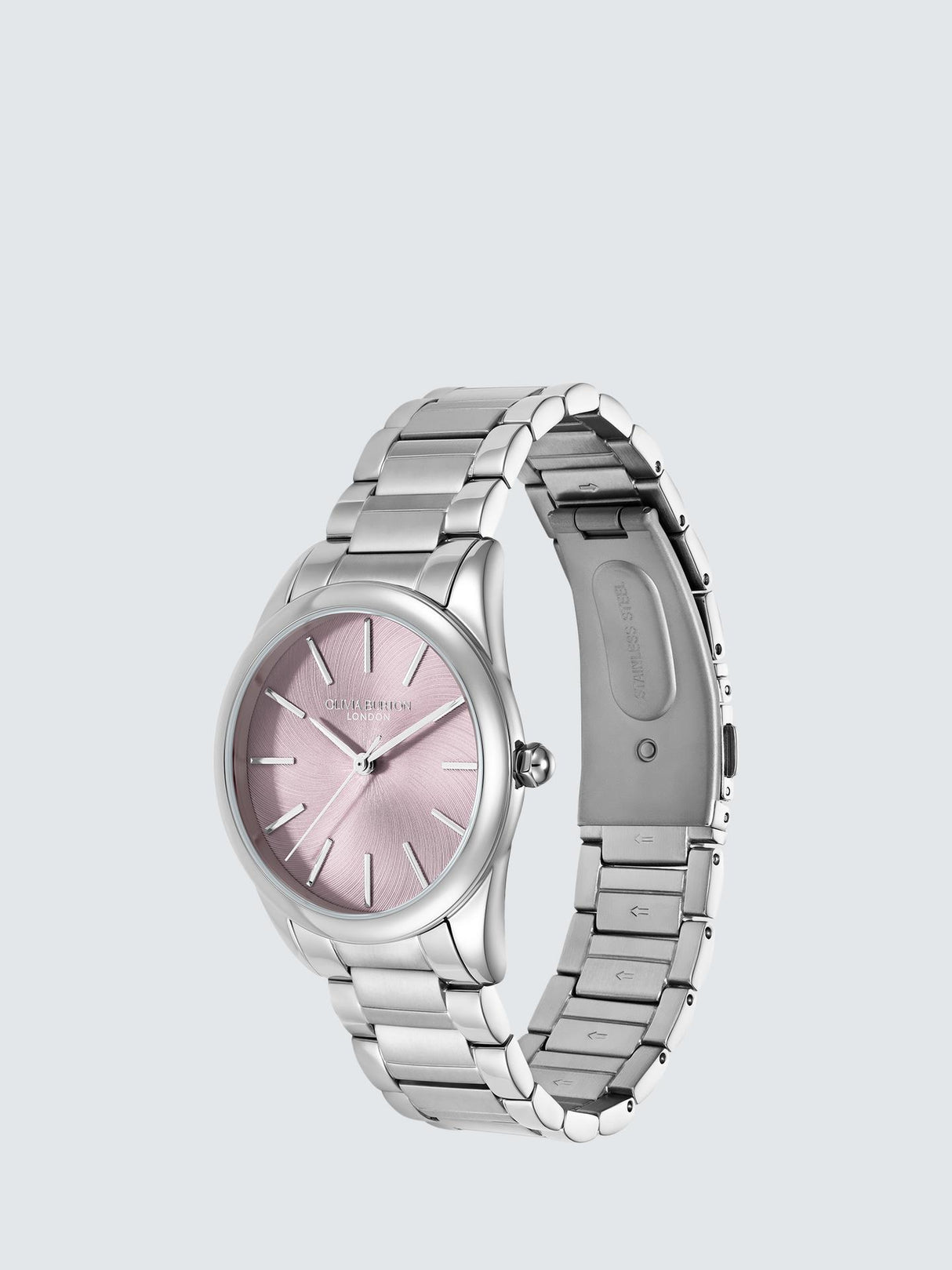 Olivia Burton Womens Intensity Crush Swirl Bracelet 34mm Watch Purple/Silver