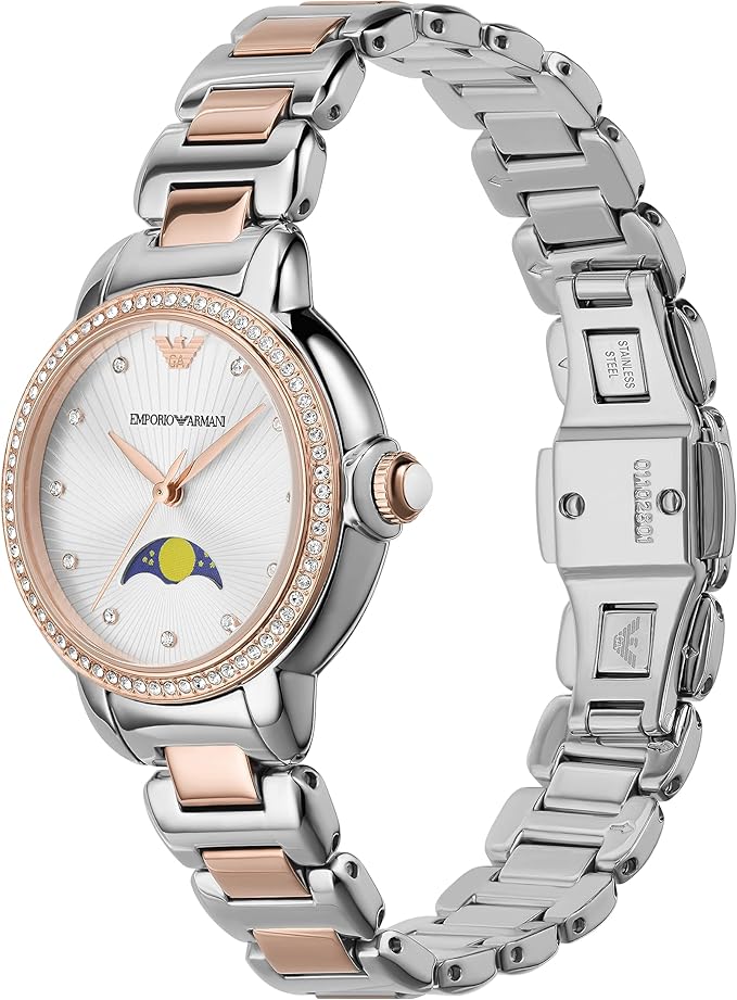 Emporio Armani AR11567 Women Analog Quartz Watch with Stainless Steel Strap