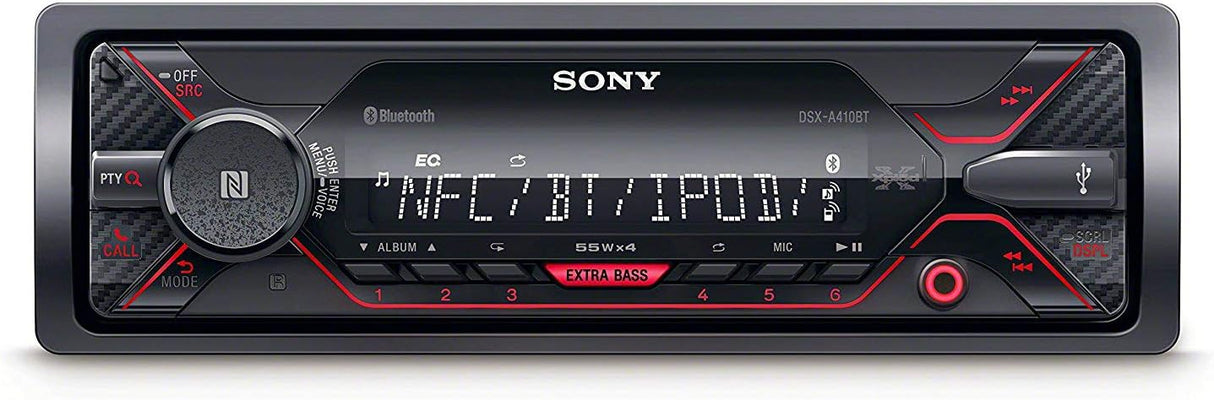 Sony DSX-A410BT Bluetooth USB AUX Car Stereo with Voice Control Message Read