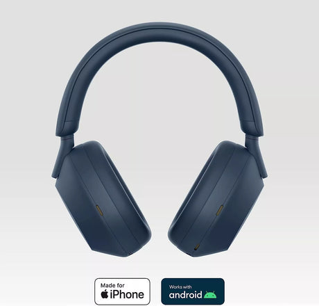 Sony WH-1000XM5 Wireless Bluetooth Noise-Cancelling Headphones Midnight Blue - Kazoop 