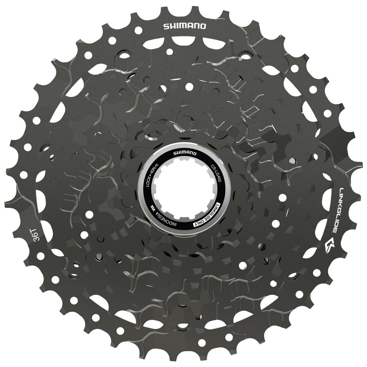 Shimano CS-LG400-9 CUES Link Glide 2-Way Shifting Cassette 9-Speed 11 - 36T