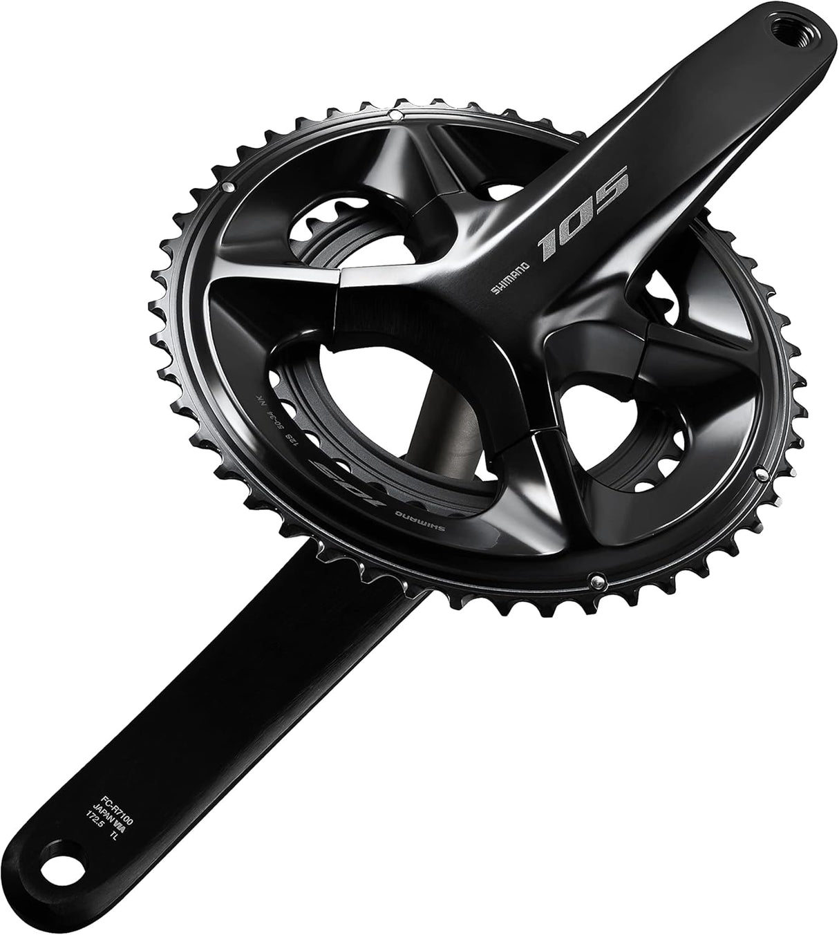 Shimano 105 FC-R7100 Aluminium 2x12 Speed Cycle Chainset 50/34T 165mm Black