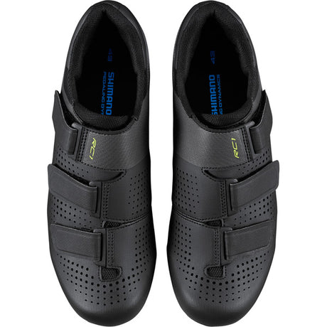 Shimano RC100 SPD-SL Mens Straps Synthetic Road Cycling Shoes Size 44 Black