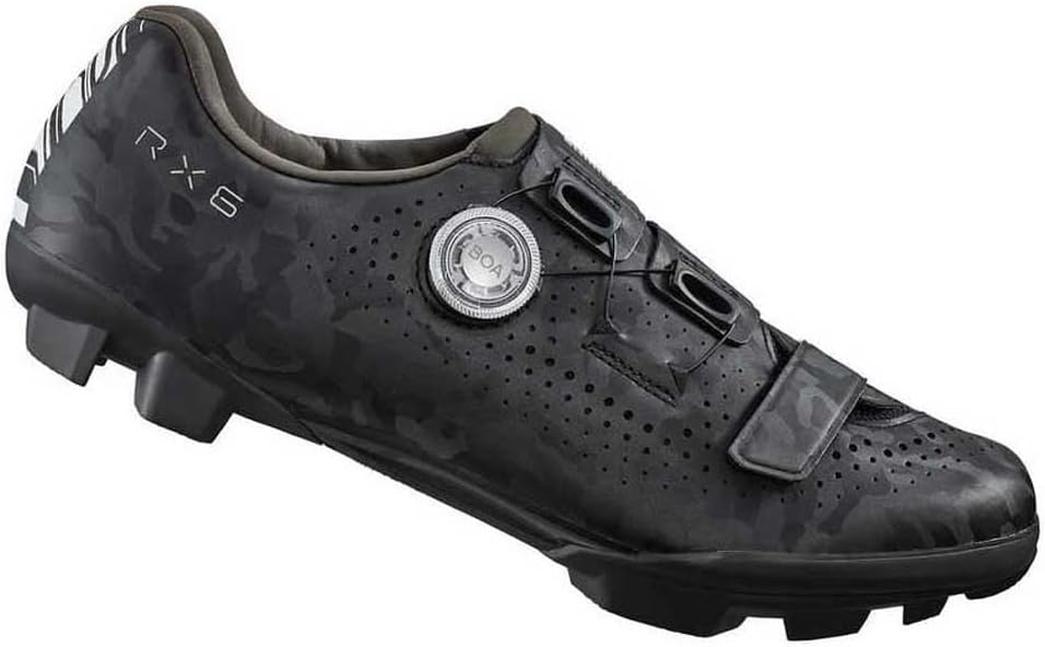 Shimano RX6 Men's BOA Closure SPD Gravel Cycling Shoes - Black - 43 EU