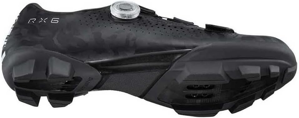 Shimano RX6 Men's BOA Closure SPD Gravel Cycling Shoes - Black - 43 EU