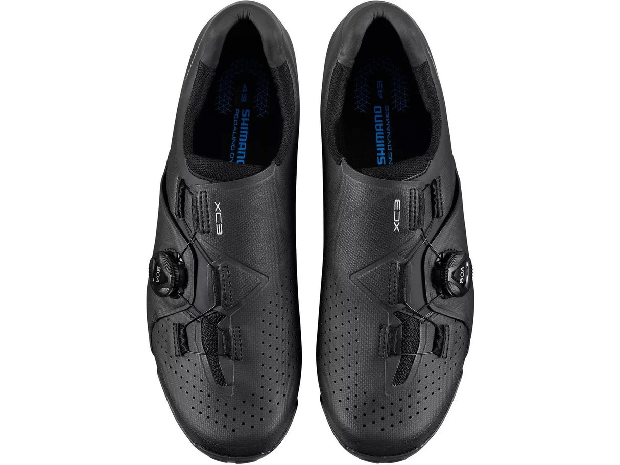 Shimano XC3 XC300 MTB Unisex Cycling Training Shoes - Black - EU 45 Wide