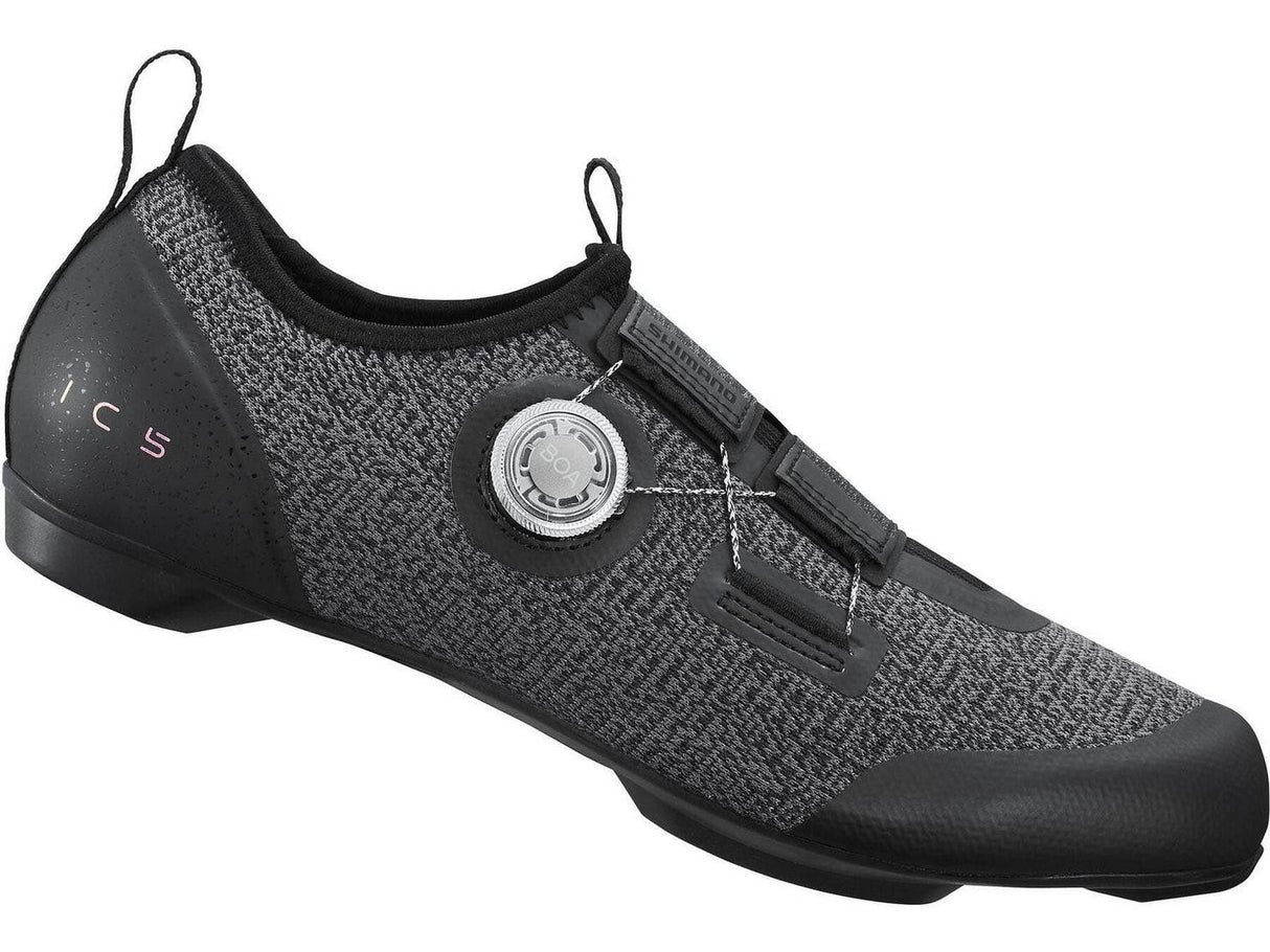 Shimano IC5 Unisex Shoes With Anti-Slip SPD Rubber Sole -  Black - Size 42