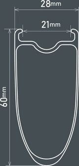 Shimano Ultegra R8170-C60-TL C60 Carbon Clincher Wheel Front 700C Tubeless