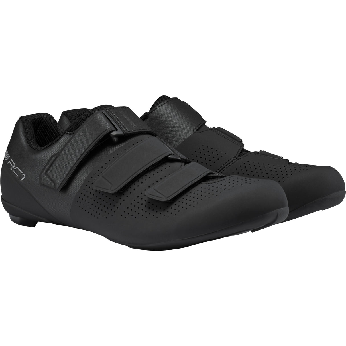 Shimano RC102 Synthetic Unisex Velcro Road Cycling Shoes Size 41 EU - Black