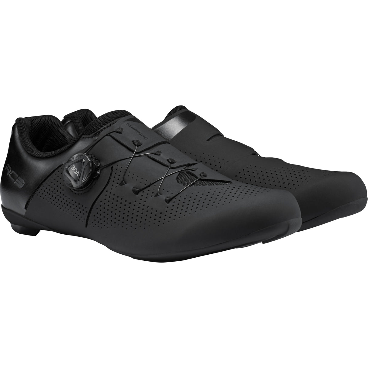 Shimano SH-RC302 Men Synthetic BOA Closure Road Cycling Shoes Size 42 Black