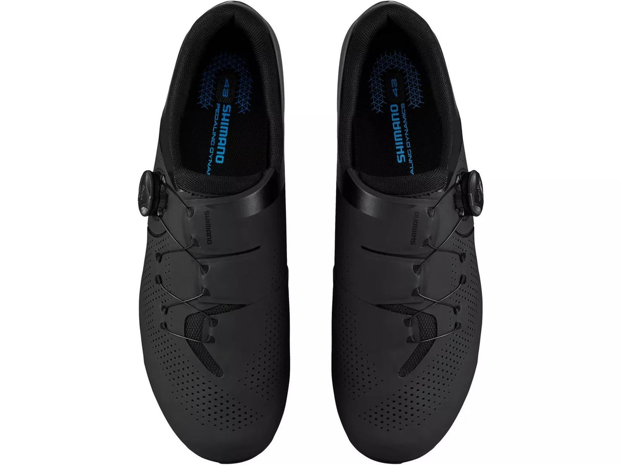 Shimano RC302 Men's Lightweight SPD-SL Road Cycling Shoes - Black - EU 44