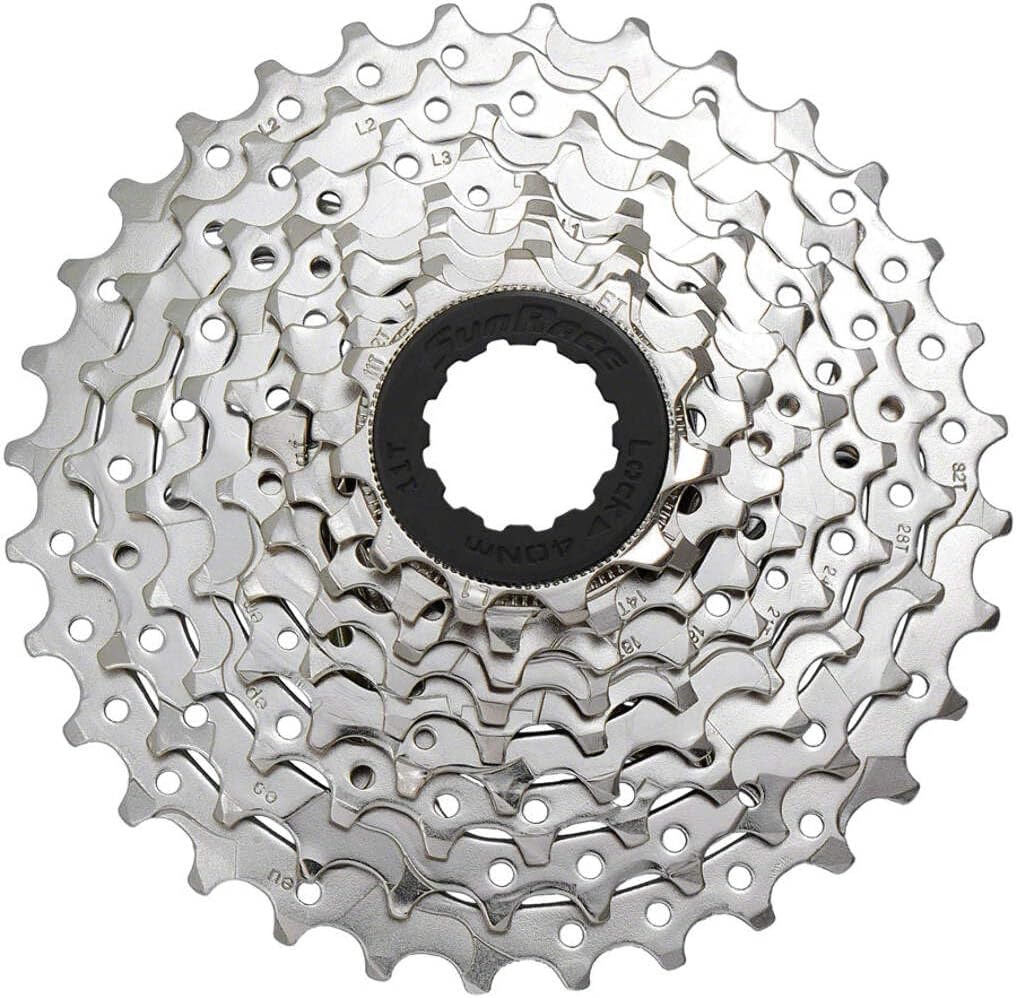 SunRace & Sturmey Archer SunRace CSM96 9 Speed MTB 11-32T Nickel Cassette