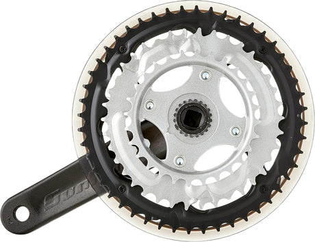 SunRace FCM300 7/8 Speed Triple Bicycle Chainset 48/38/28T 170mm - Black