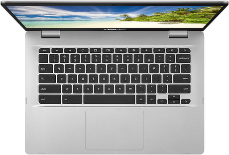 ASUS Chromebook C423 Intel Celeron 4GB RAM 32GB eMMC 14” Laptop - Silver - Kazoop 