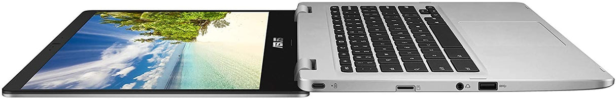 ASUS Chromebook C423 Intel Celeron 4GB RAM 32GB eMMC 14” Laptop - Silver - Kazoop 