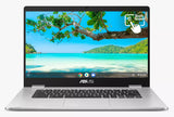 ASUS Chromebook C523 Intel Pentium 64GB eMMC 15.6” Full HD Laptop - Silver - Kazoop 