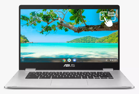 ASUS Chromebook C523 Intel Pentium 64GB eMMC 15.6” Full HD Laptop - Silver - Kazoop 