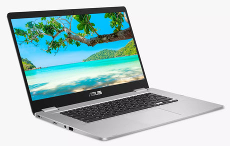 ASUS Chromebook C523 Intel Pentium 64GB eMMC 15.6” Full HD Laptop - Silver - Kazoop 
