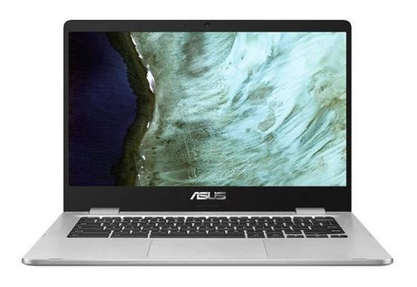 ASUS C423 Chromebook Intel Celeron 4GB RAM 64GB eMMC 14" Laptop - Silver - Kazoop 