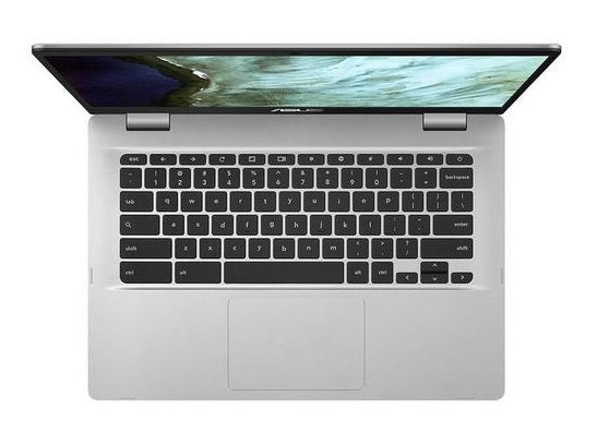ASUS C423 Chromebook Intel Celeron 4GB RAM 64GB eMMC 14" Laptop - Silver - Kazoop 