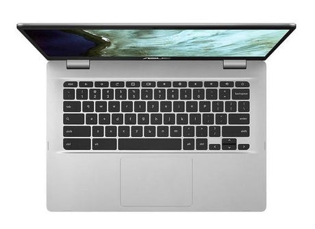 ASUS C423 Chromebook Intel Celeron 4GB RAM 64GB eMMC 14" Laptop - Silver - Kazoop 