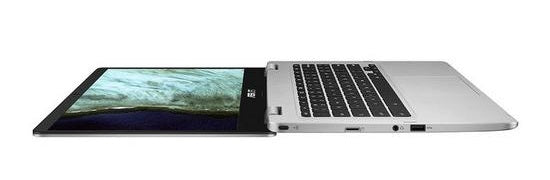 ASUS C423 Chromebook Intel Celeron 4GB RAM 64GB eMMC 14" Laptop - Silver - Kazoop 