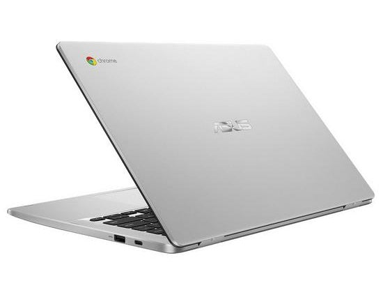 ASUS C423 Chromebook Intel Celeron 4GB RAM 64GB eMMC 14" Laptop - Silver - Kazoop 