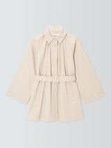 Marella Marina Womens Regular Fit Cotton Blend Belted Raincoat Cream Size 10