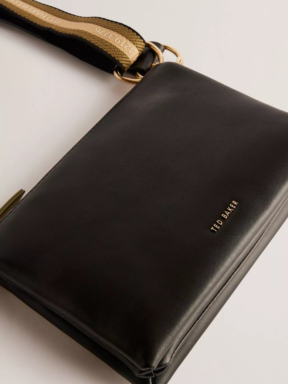 Ted Baker Darceyy Smooth Leather Webbing Strap Small Crossbody Bag - Black