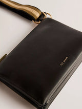 Ted Baker Darceyy Smooth Leather Webbing Strap Small Crossbody Bag - Black