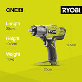 Ryobi ONE+ 3-Speed Cordless Impact Wrench 18V R18IW3-0 Tool Only - Green
