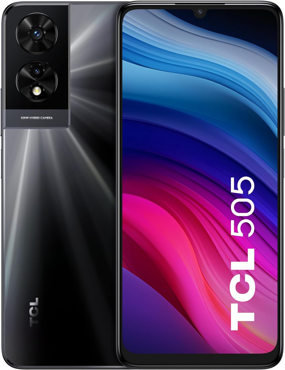 TCL 505 128GB 4G SIM-Free 6.7" Smartphone Dual-SIM Unlocked - Space Grey - Kazoop 