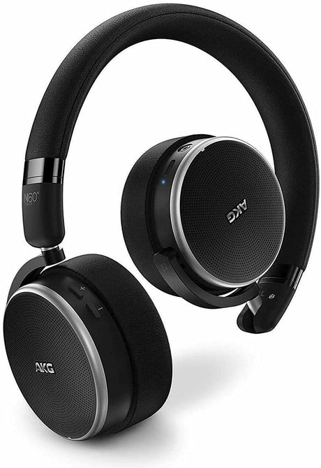AKG N60NC Active Noise Cancelling On Ear Wireless Headphones - Black - Kazoop 